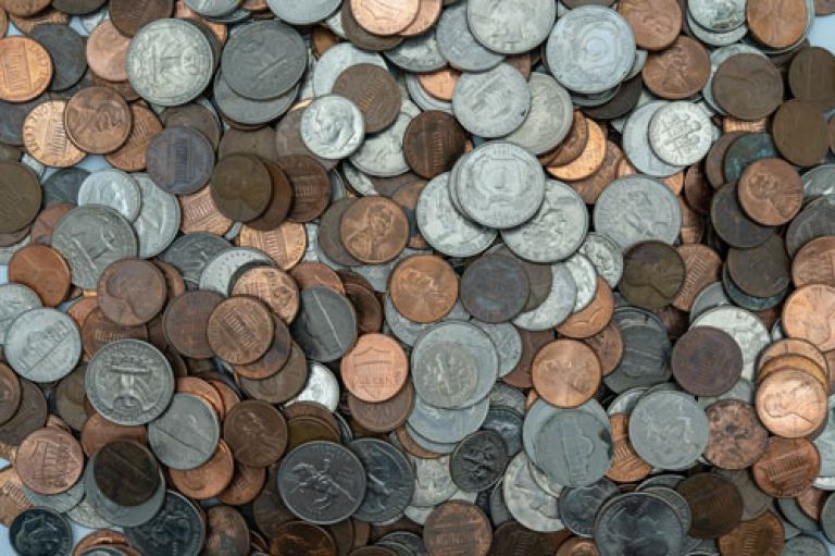 A selection of different coins