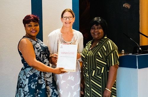 Lamb Ward recipients of award from Judy Brook