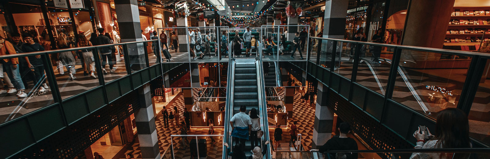Shopping mall scene