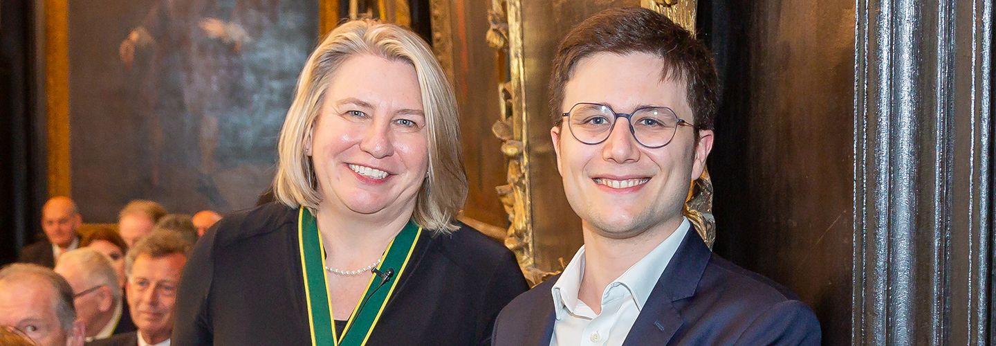 Liz Shilling with Dr Giovanni Montesano