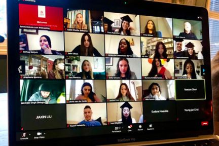 Students celebrate at online graduation ceremonies
