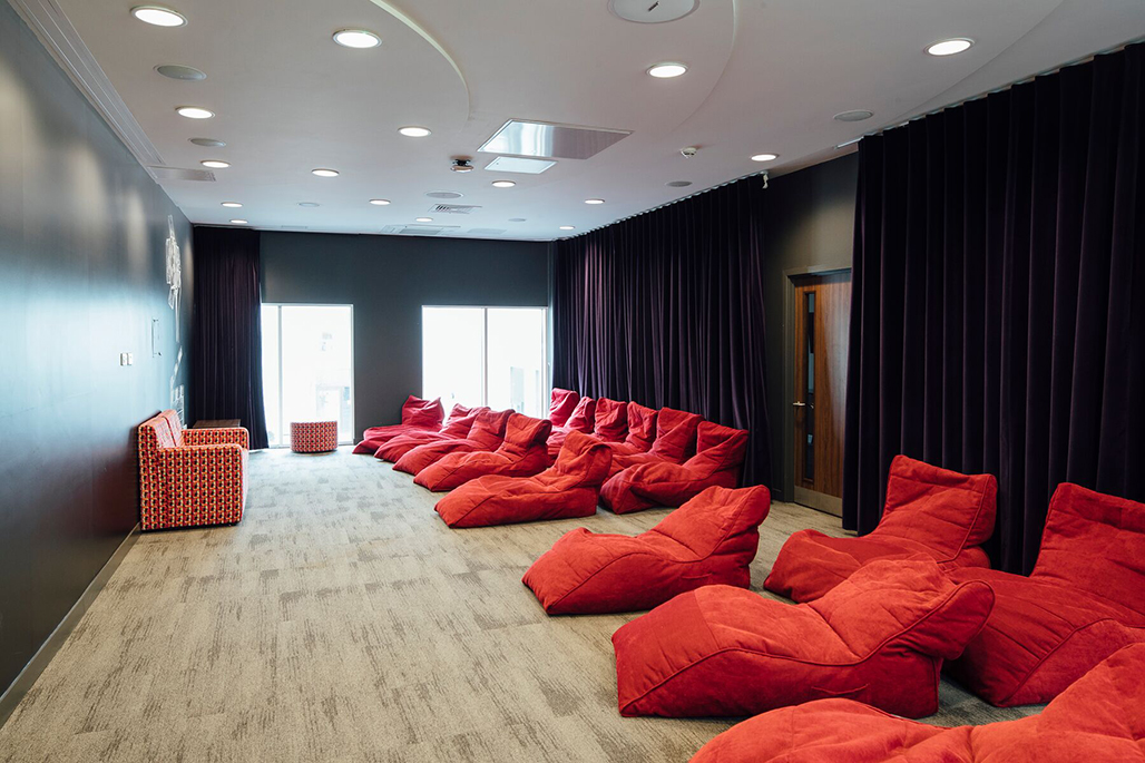Bean bags in lounge room