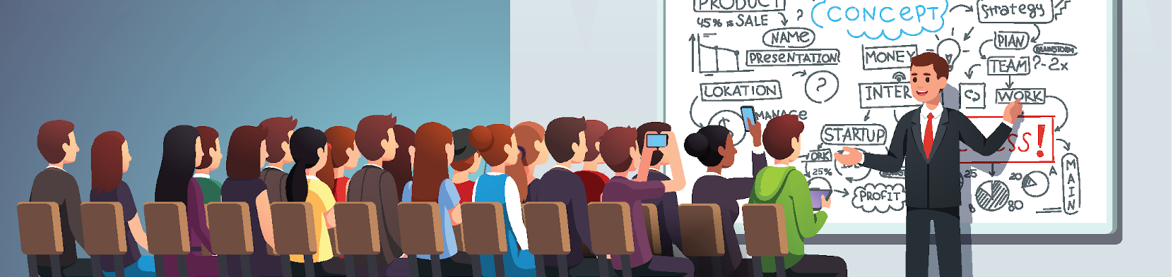 A speaker presents to an audience