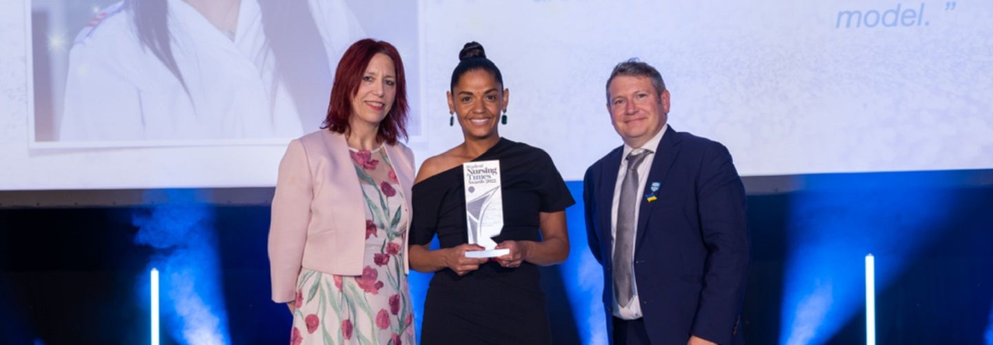 Jessica Semedo accepts award