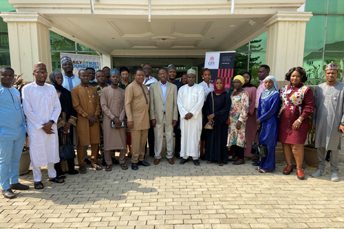 Journalists gather to attend the 'Journalist safety in conflict reporting' training session