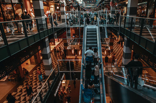 Shopping mall scene