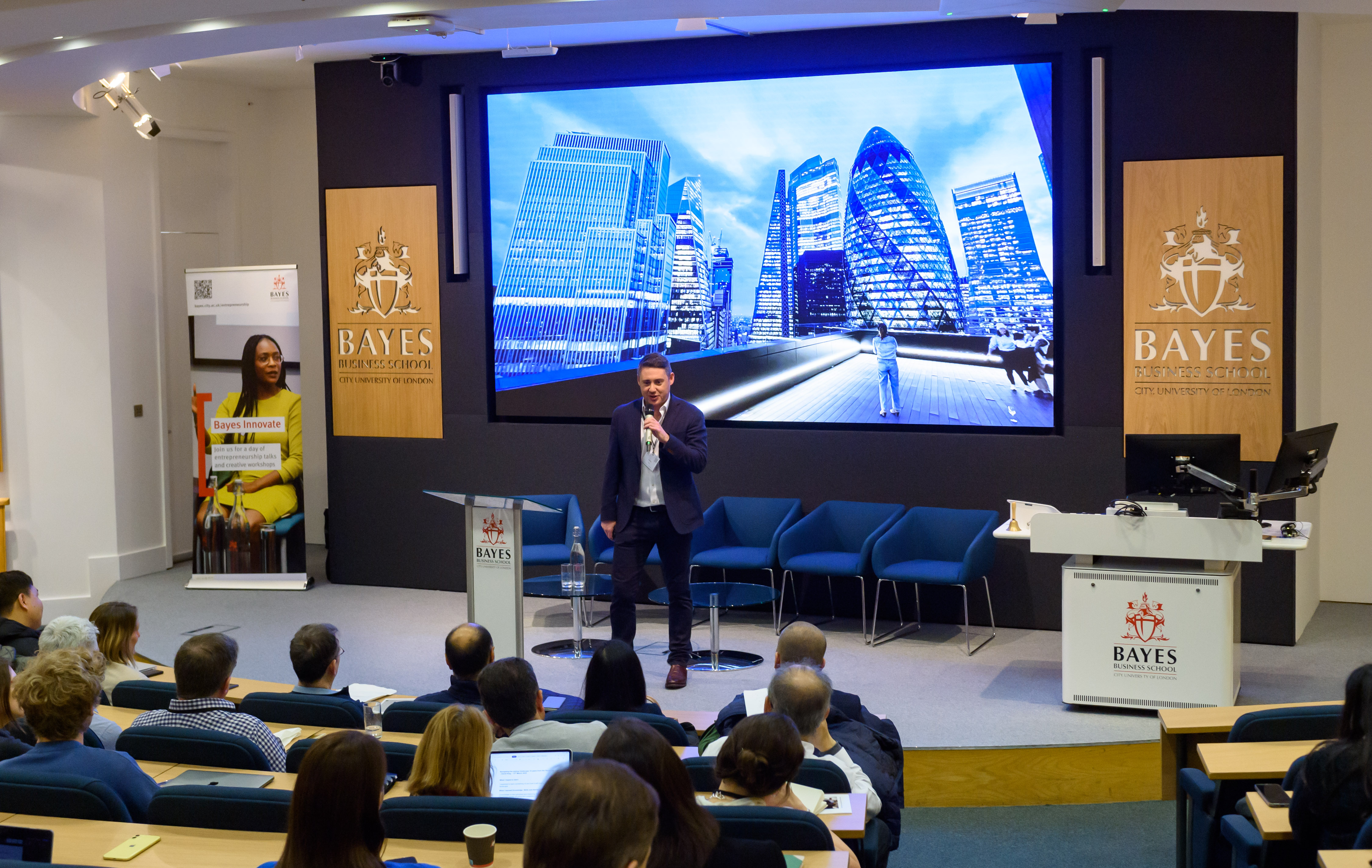 Keynote speaker David King talks to the audience