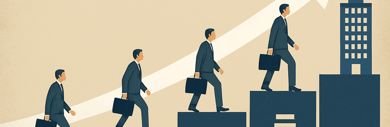 Climbing the career ladder.