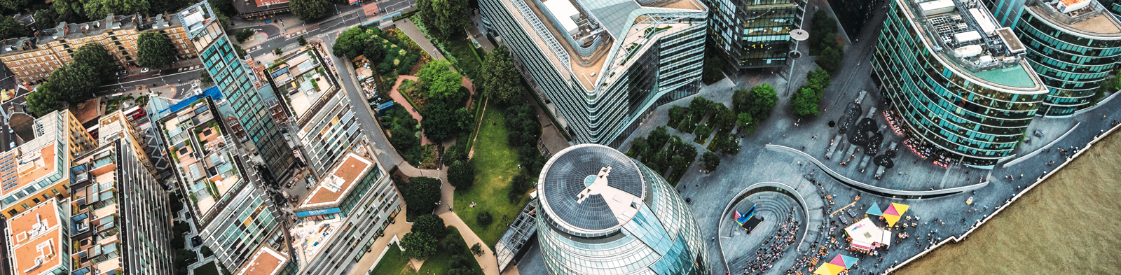 Top down view of London
