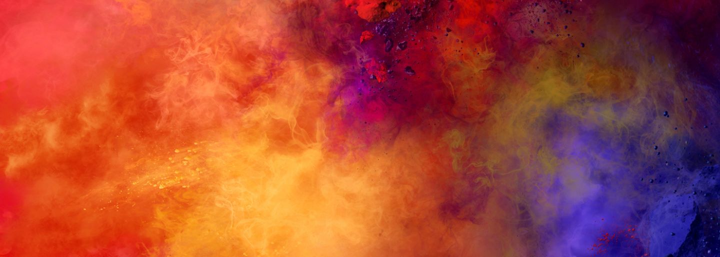 colourful powder explosion