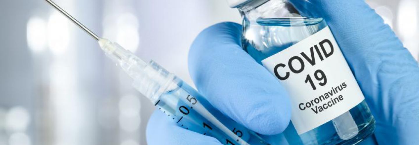 Covid19 coronavirus vaccine banner.