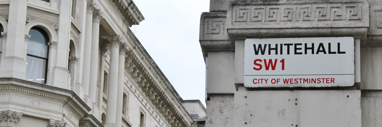 A sign displaying Whitehall