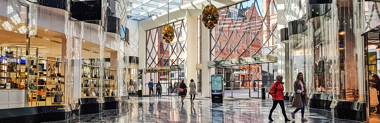 Inside of a new shopping centre