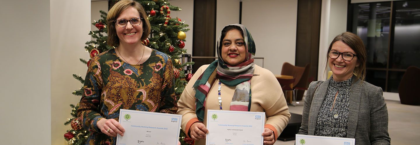 Awardees from the NHS England Community Nursing Research Awards 2022 awards ceremony.