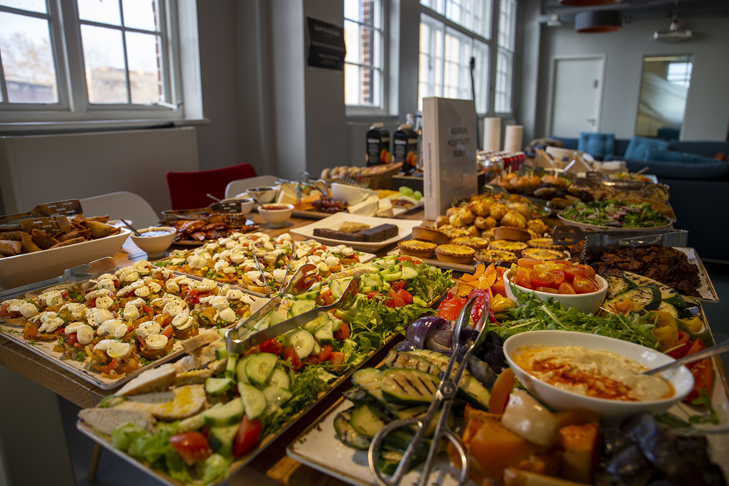 Buffet lunch provides by Grayson's