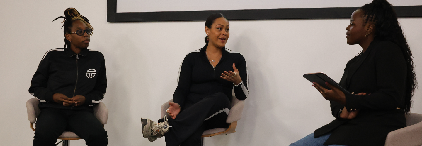 Panellists speak to each other