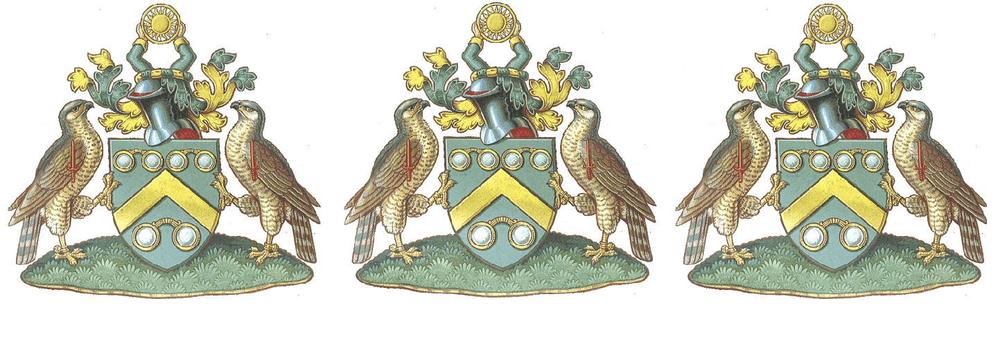 Worshipful Company of Spectacle Makers banner of three logos