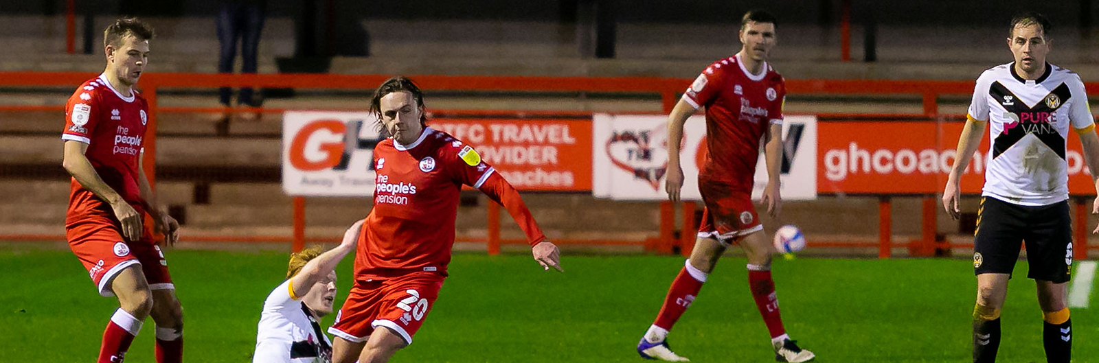 Crawley Town footballers playing against Newport County