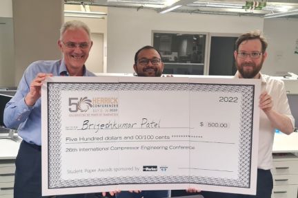 Brijeshkumar Patel wins Best Student Award at Purdue University Herrick Conferences