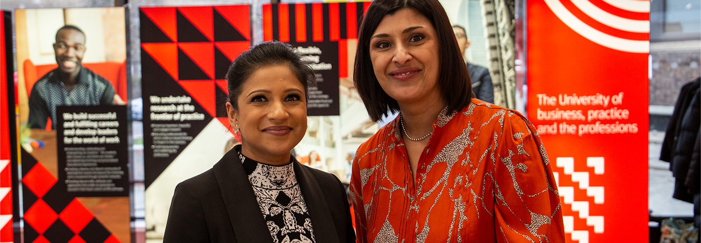 Dr Kavita Powley and Kiren Chima at the launch of the Office for Institutional Equity and Inclusion