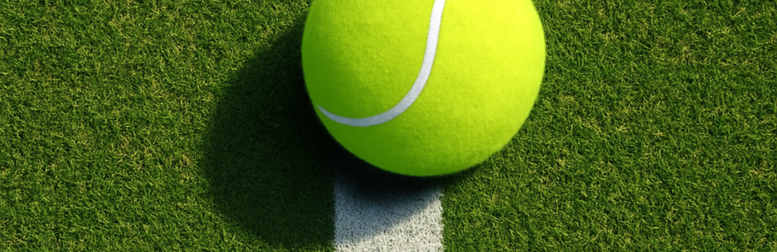 Tennis ball hits the line