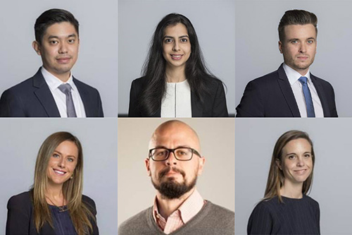 The six MBA students who competed in a Venture Capital competition