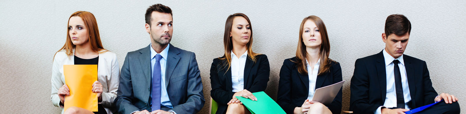 Applicants wait for interview