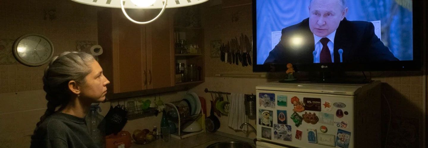 Putin addressing Russians on state television
