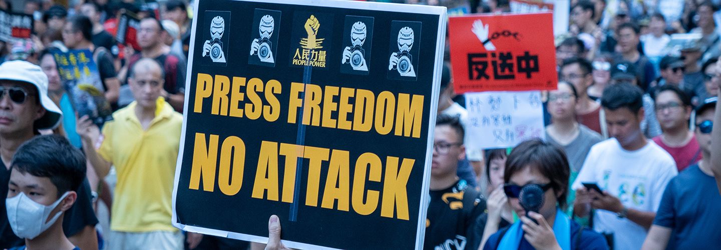 Protesters in Hong Kong