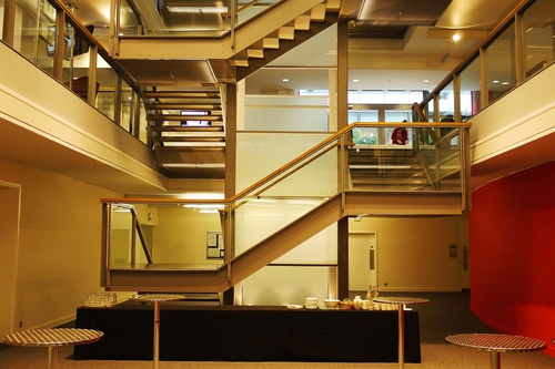 Inside the Bayes building at Bunhill Row