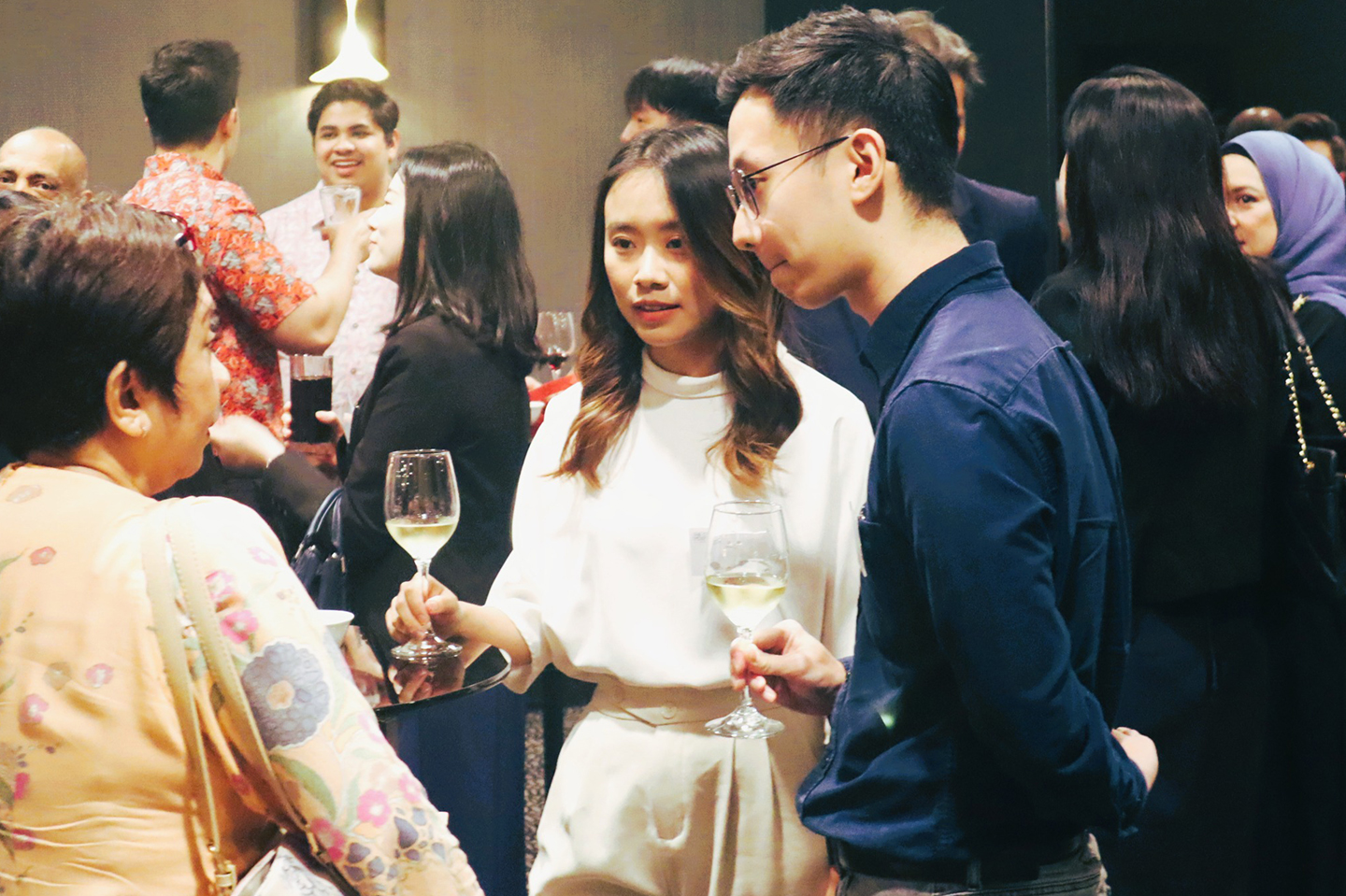 Guests mingling at The City Law School inaugural networking evening
