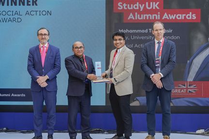City alumnus wins social action award at Study UK Alumni Awards 2023-24