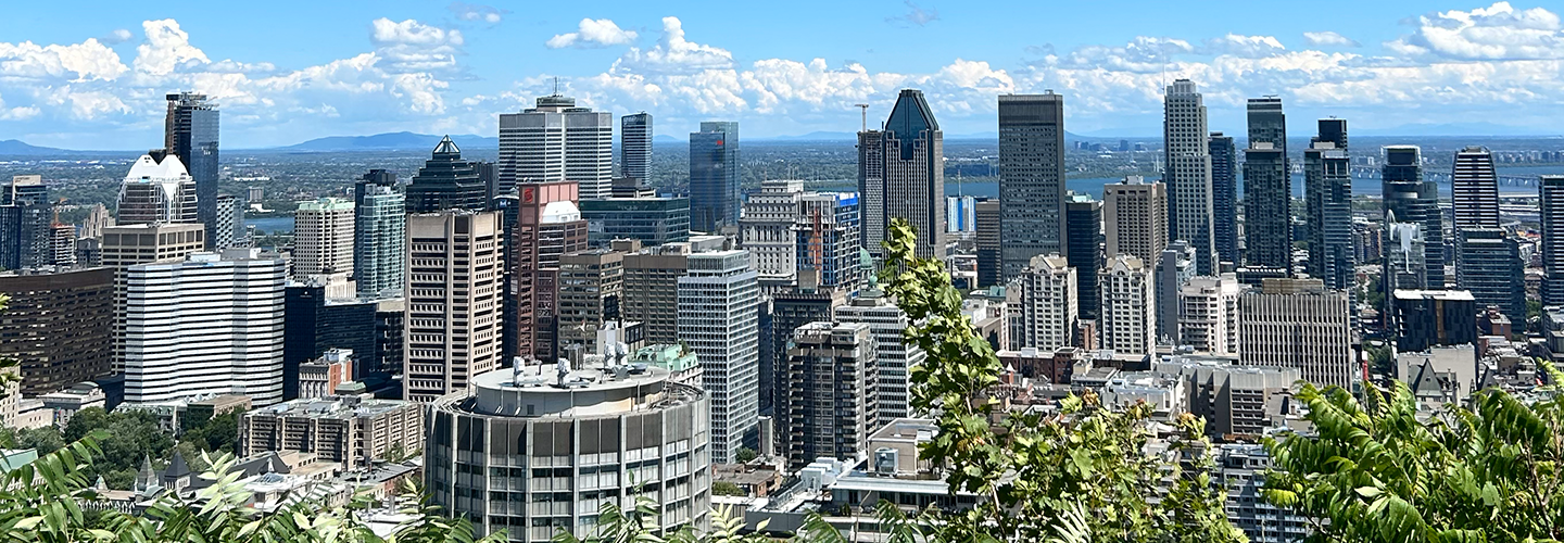 The skyline of Montreal 