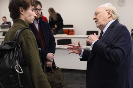 Lord Kinnock speaks with journalism students about Labour, Starmer’s leadership and the Mandelson crisis