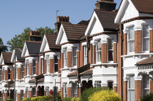 Row of houses on a street