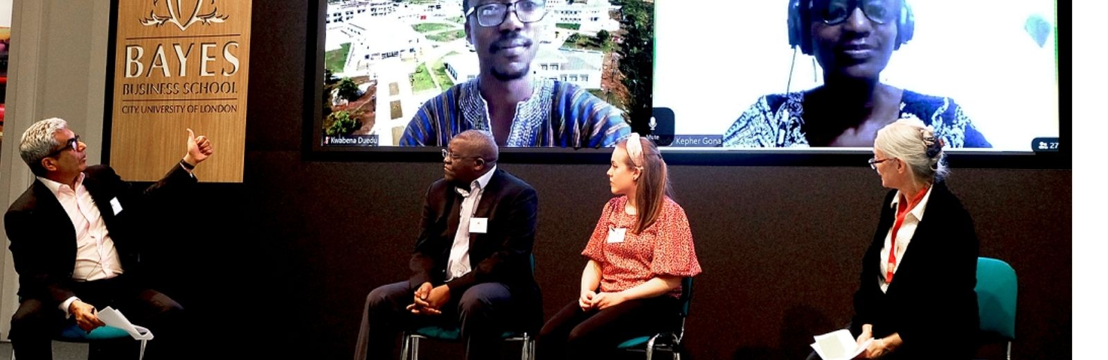 Speakers at the Bayes innovation and creativity event 