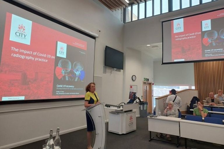 Dr Rachel Harris presenting