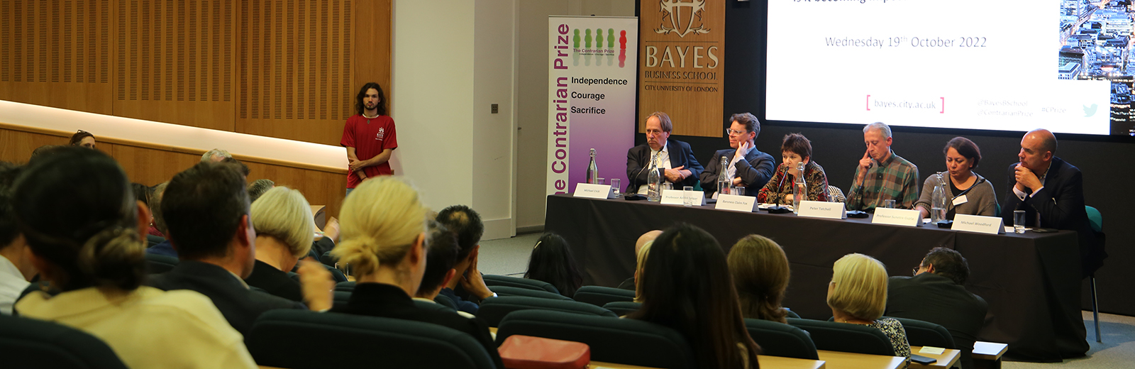 Contrarian Prize debate panellists