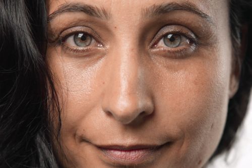 Woman looking at the camera