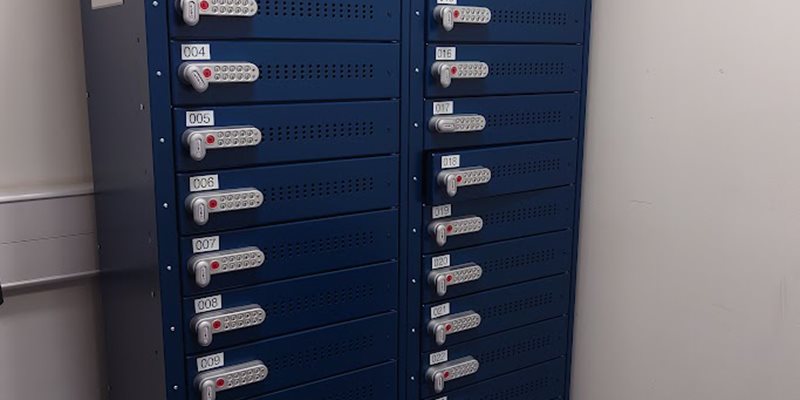 Laptop charging locker tower