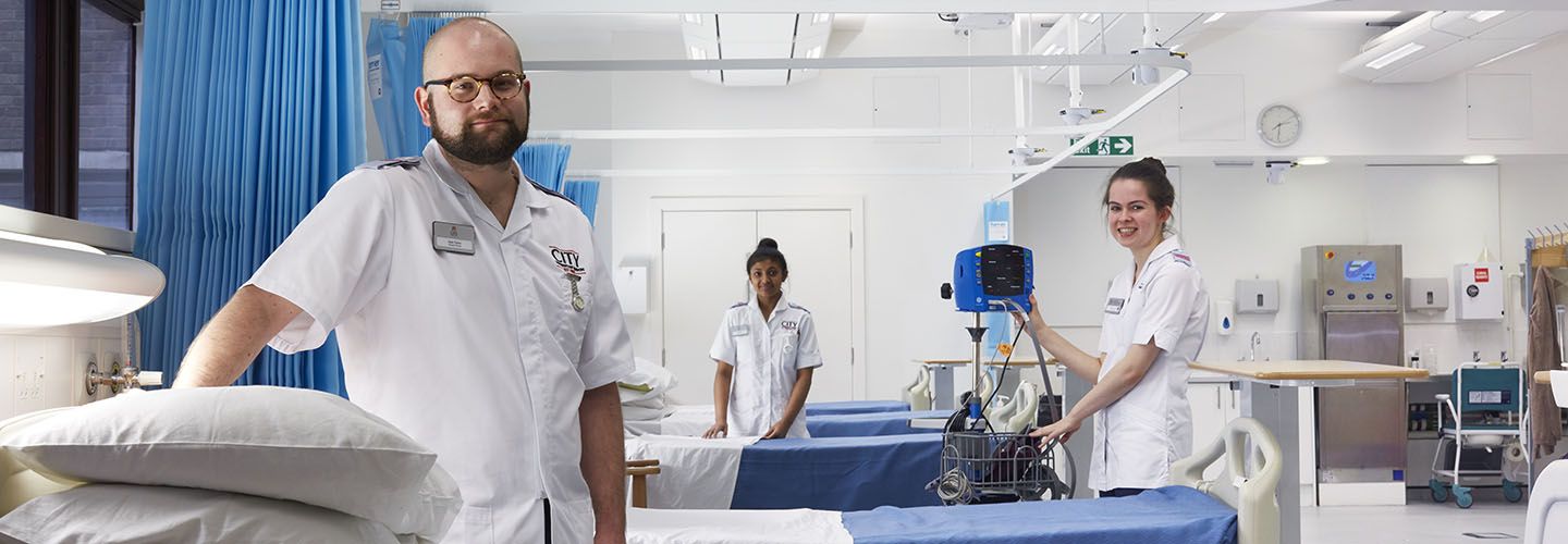 Student nurses using facilities