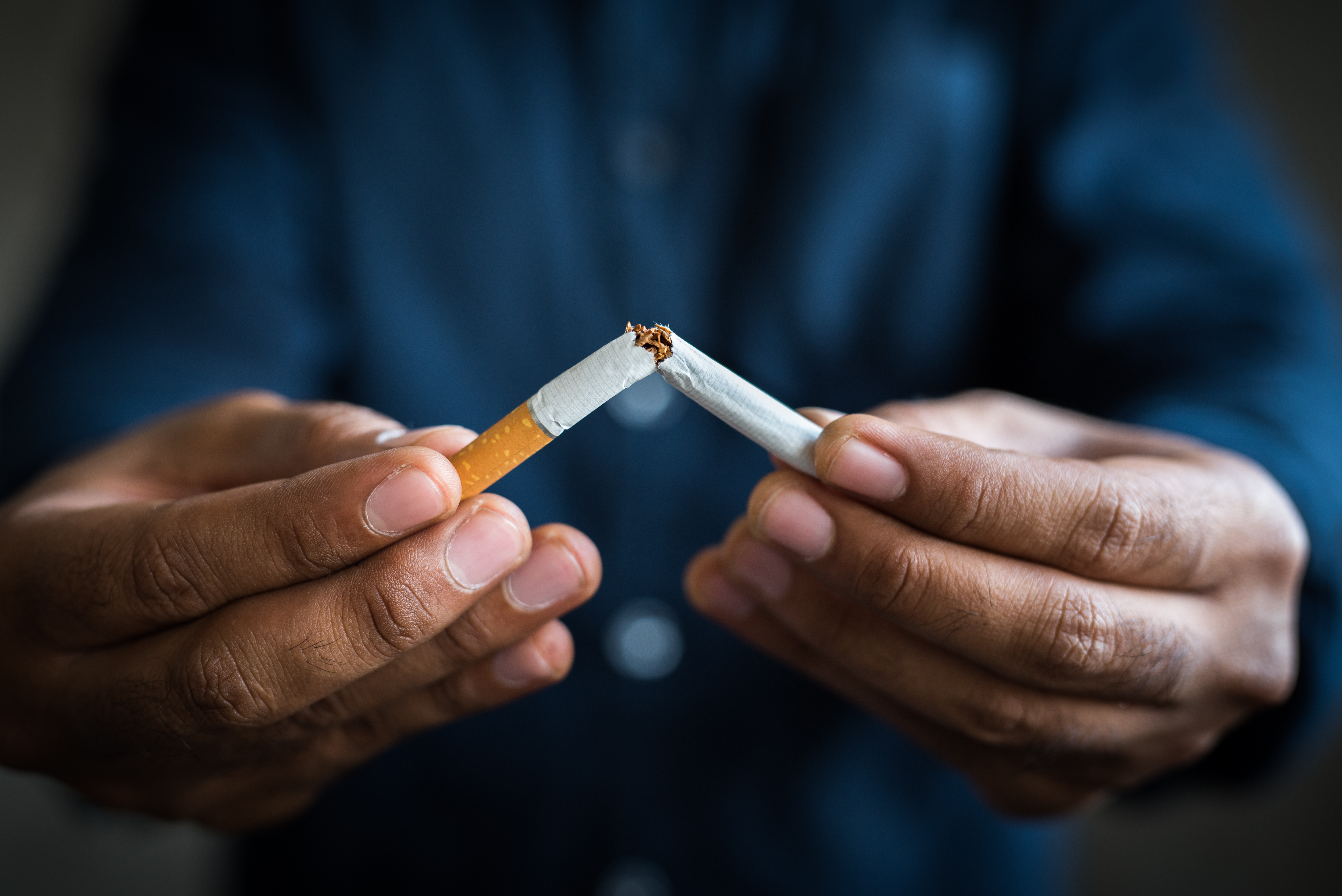 A cigarette is snapped