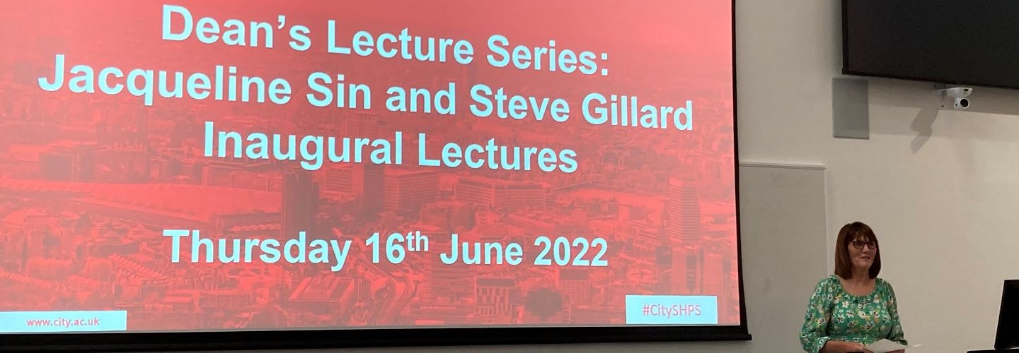 Debra Salmon presenting at the Dean's Lecture