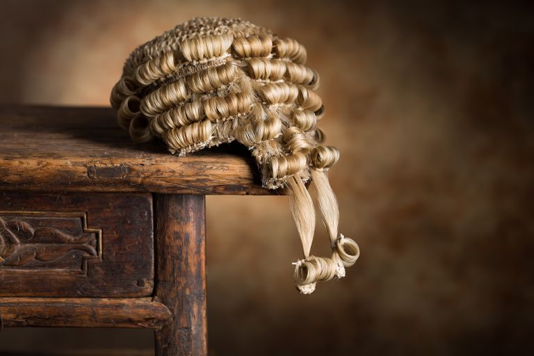A lawyer's wig