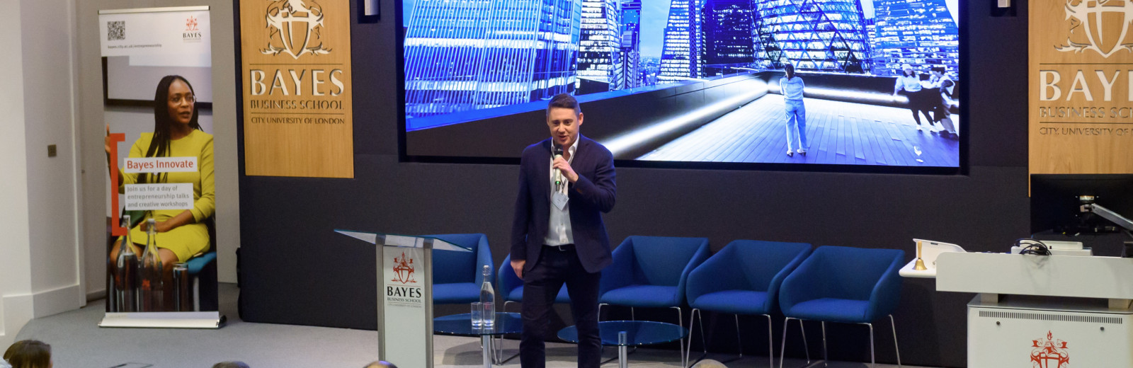 David King speaking at Bayes Innovate 2024