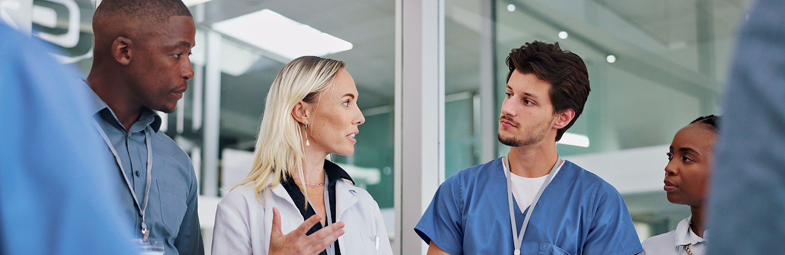 Three doctors in conversation