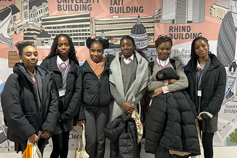 A group of school pupils