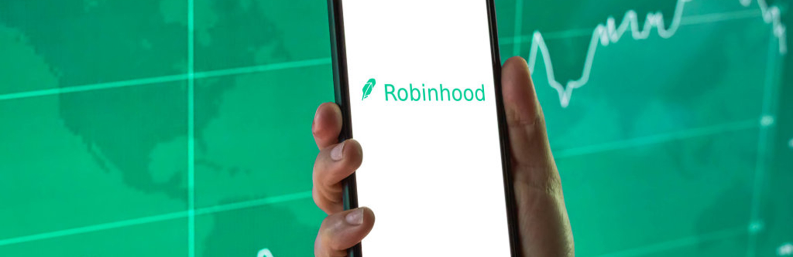 Robinhood logo on phone