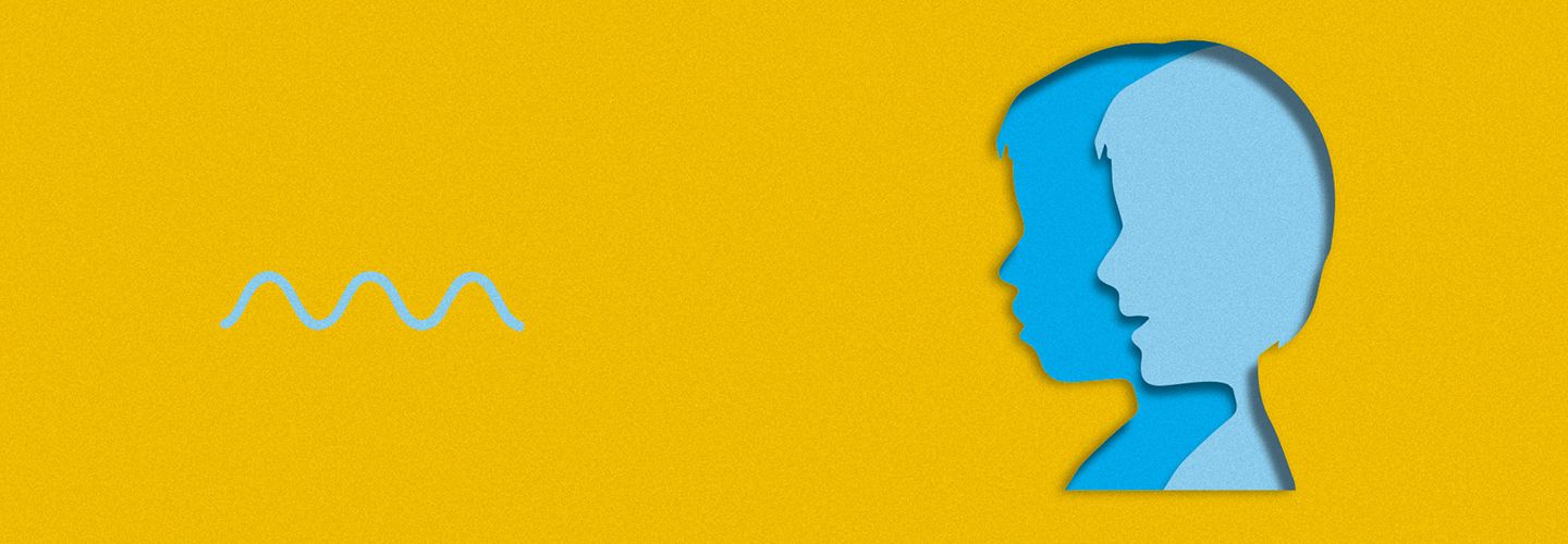 Illustrations of child's head silhouette