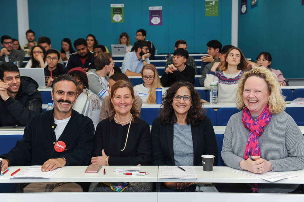 Left to right: Antony Noun, Braegen, Business School MBA Alumni; Dr Stefania Zerbinati, Senior Lecturer in Entrepreneurship; Cllr Asima Shaikh, Executive Member for Inclusive Economy and Jobs and Caroline Wilson, Head of Inclusive Economy.